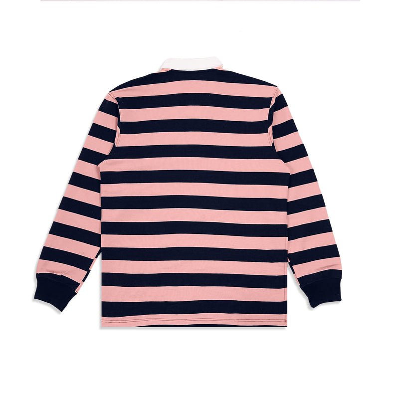 Striper G Polo Sweater - Navy Pink